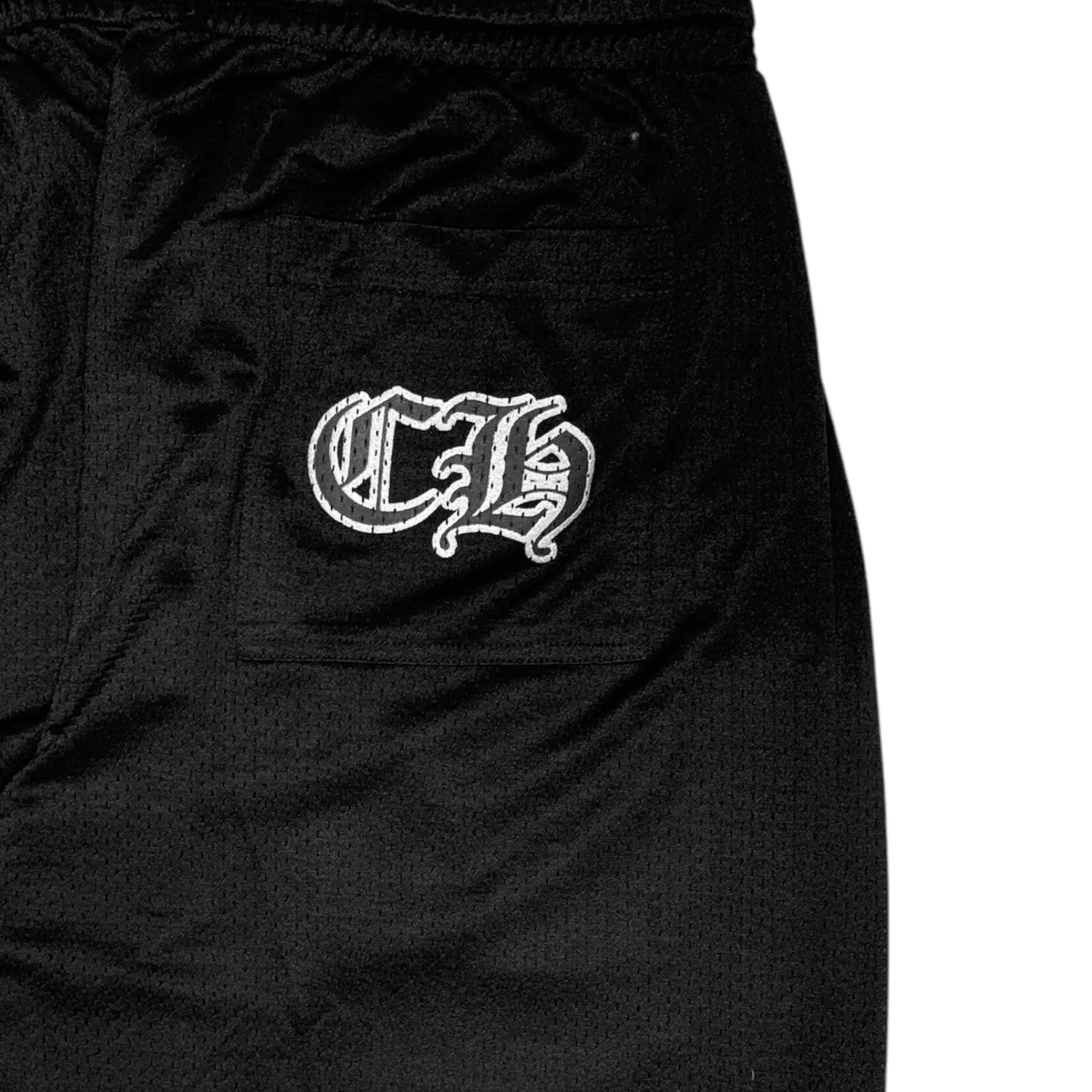 Chrome Hearts Sports Mesh Varsity Pants Black Pre-Owned