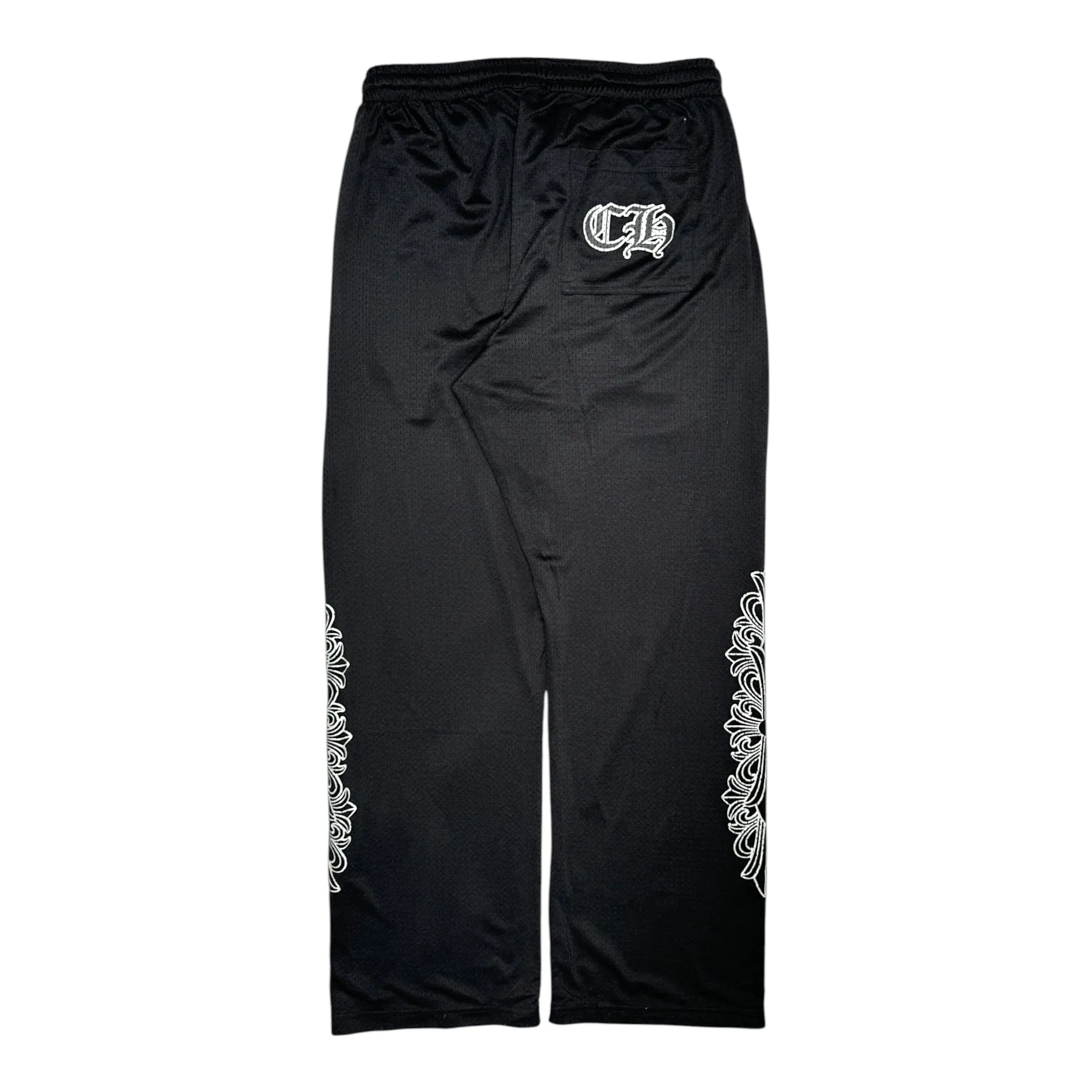 Chrome Hearts Sports Mesh Varsity Pants Black Pre-Owned
