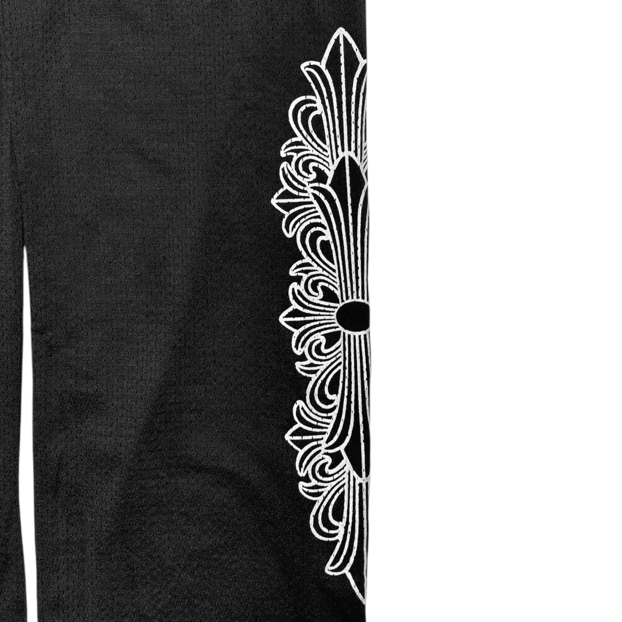 Chrome Hearts Sports Mesh Varsity Pants Black Pre-Owned