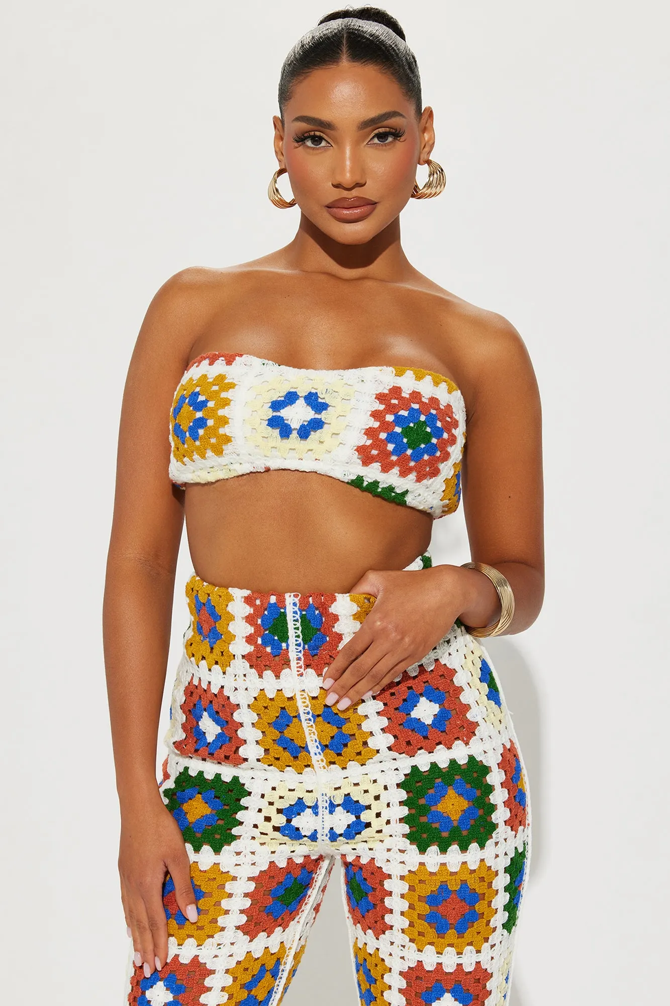 Desert Dreams Crochet Pant Set - Multi Color