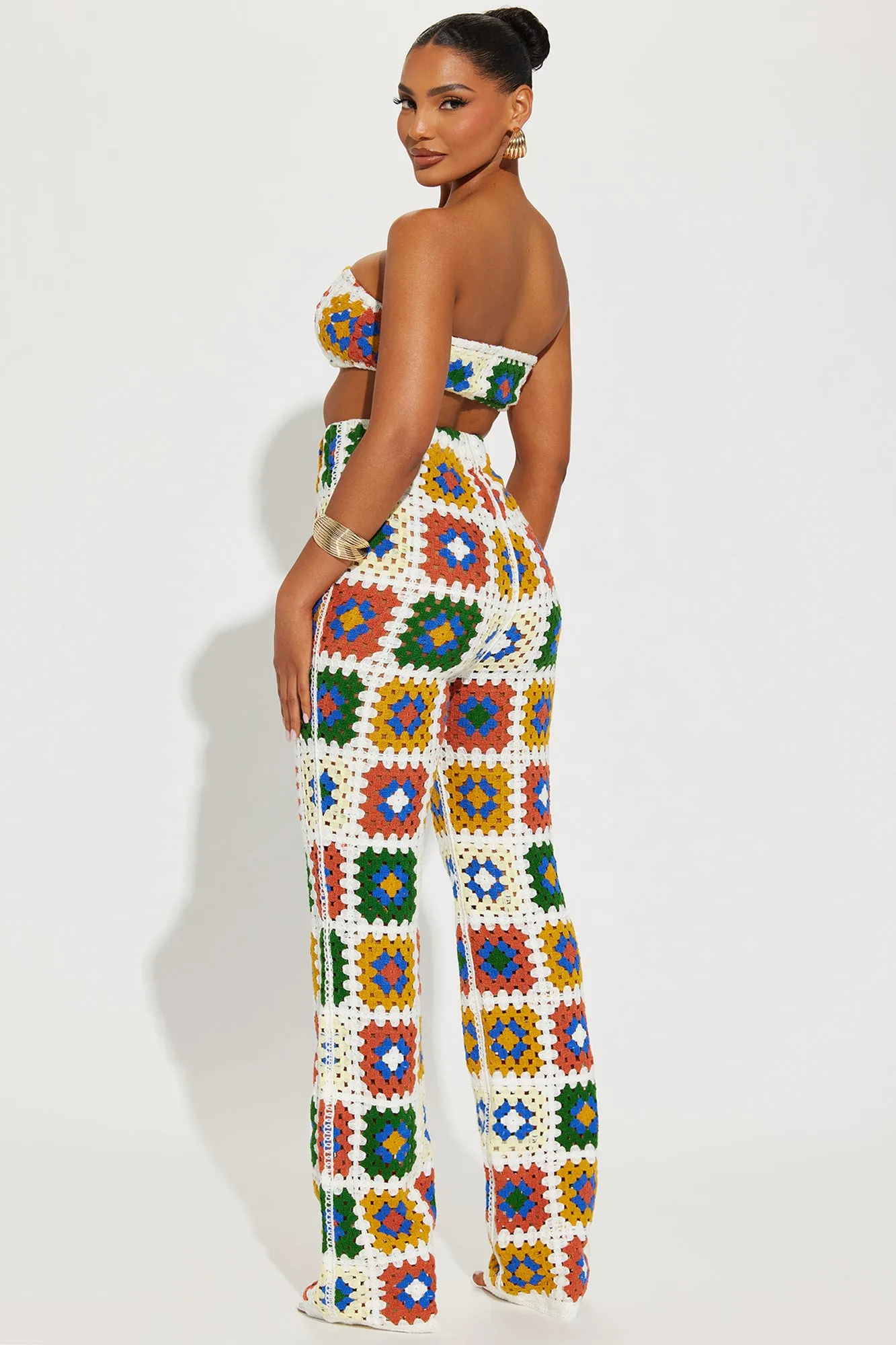 Desert Dreams Crochet Pant Set - Multi Color