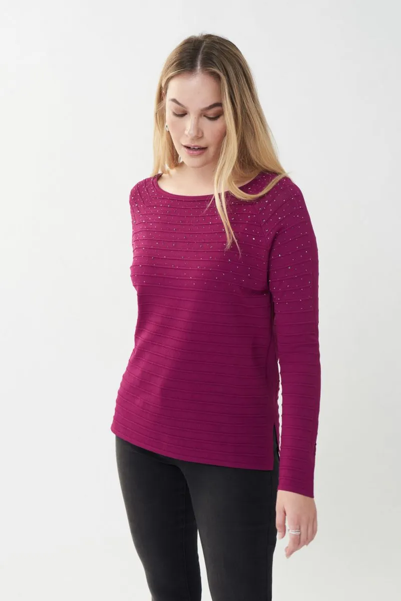 JOSEPH RIBKOFF 223955 Studded Sweater