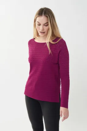 JOSEPH RIBKOFF 223955 Studded Sweater