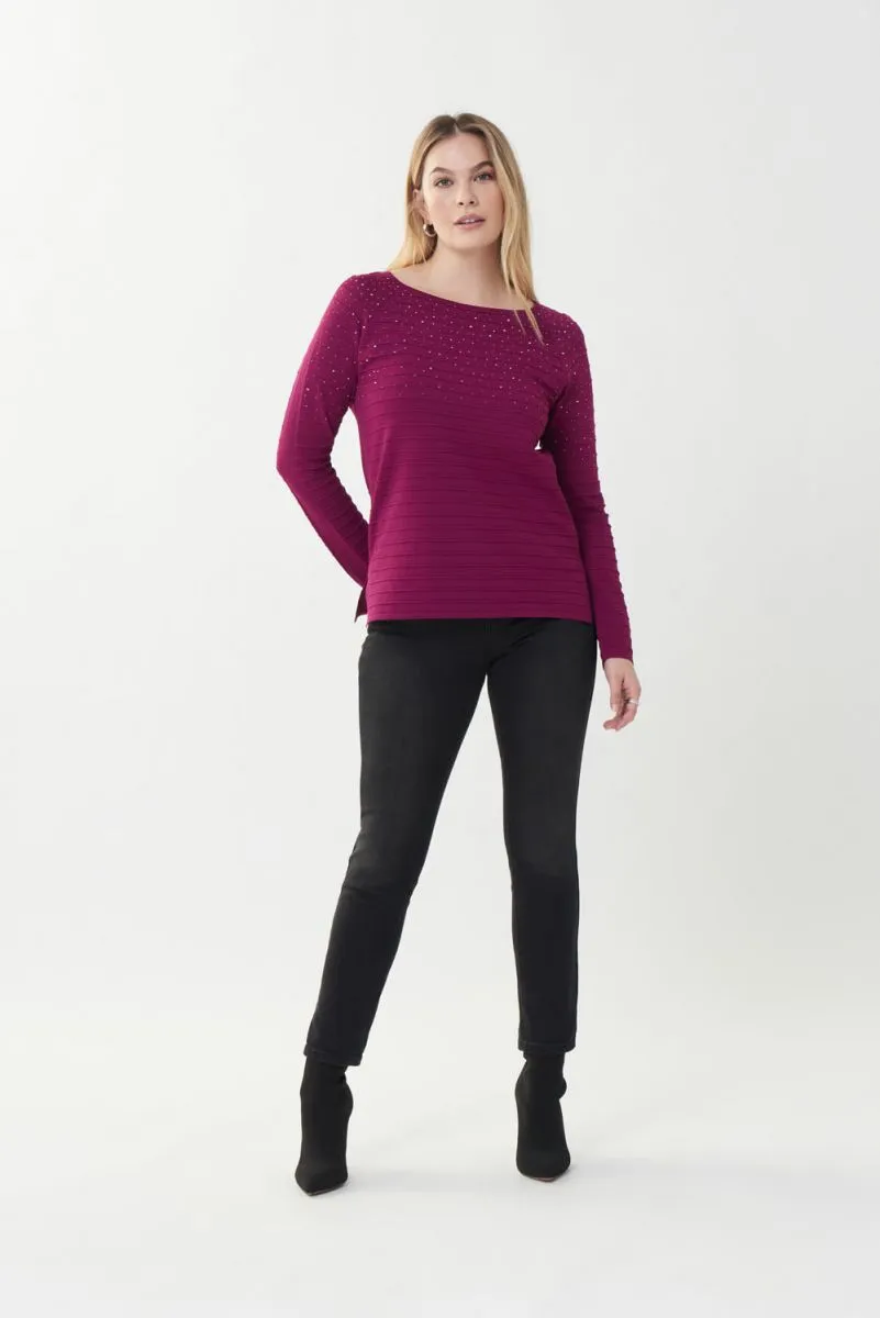 JOSEPH RIBKOFF 223955 Studded Sweater