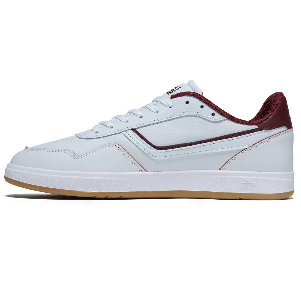 Lakai Terrace Shoes - White/Burgundy Leather