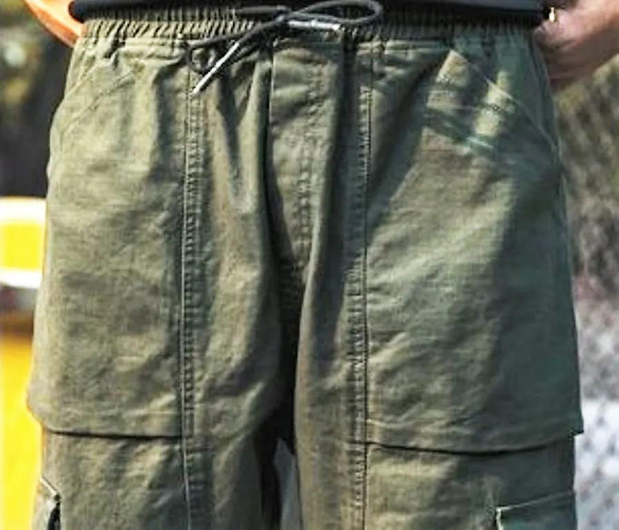 Men's Spring/Autumn Cotton Straight Loose Cargo Pants