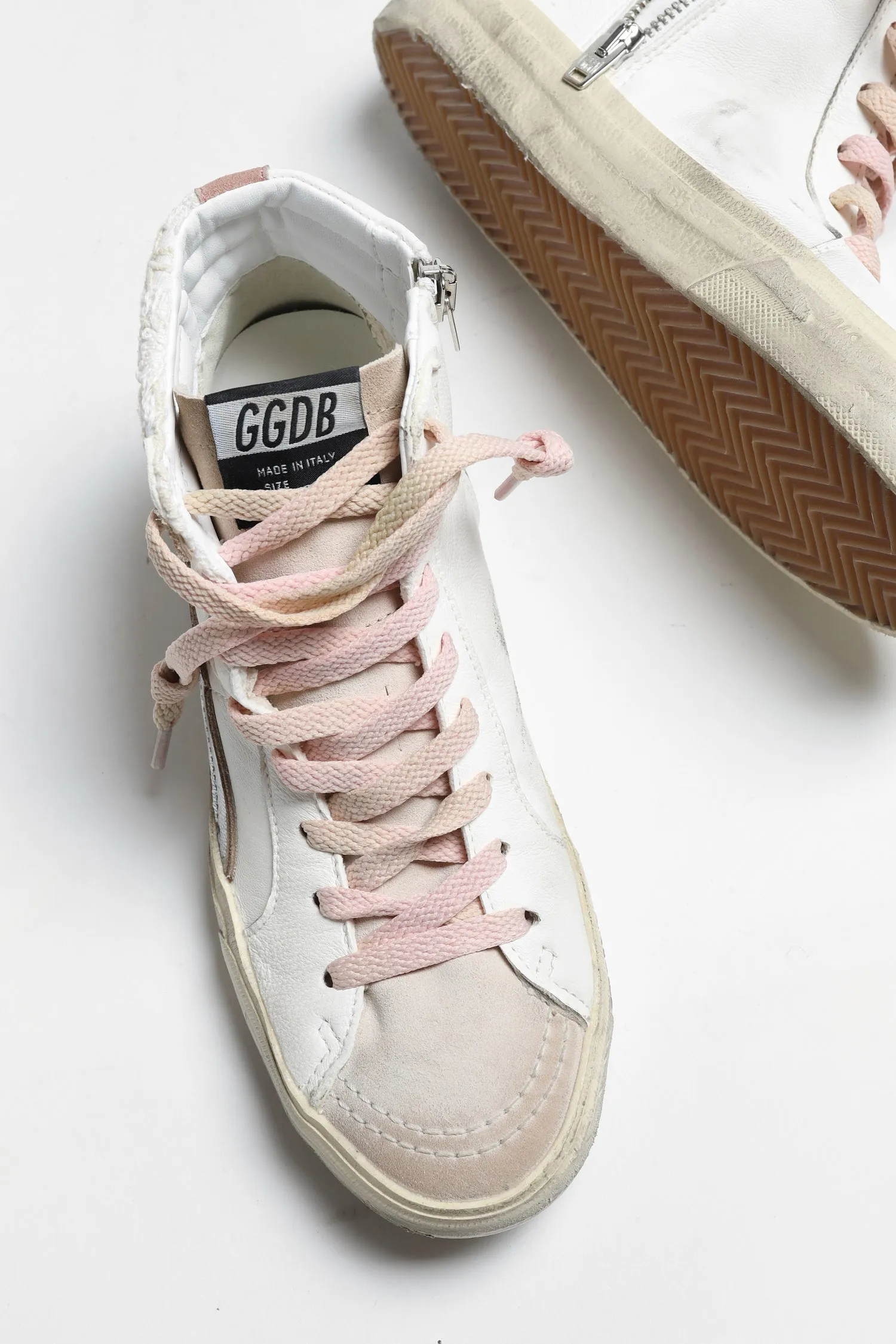 Sneaker Slide in Beige/Silber/Ash Rose