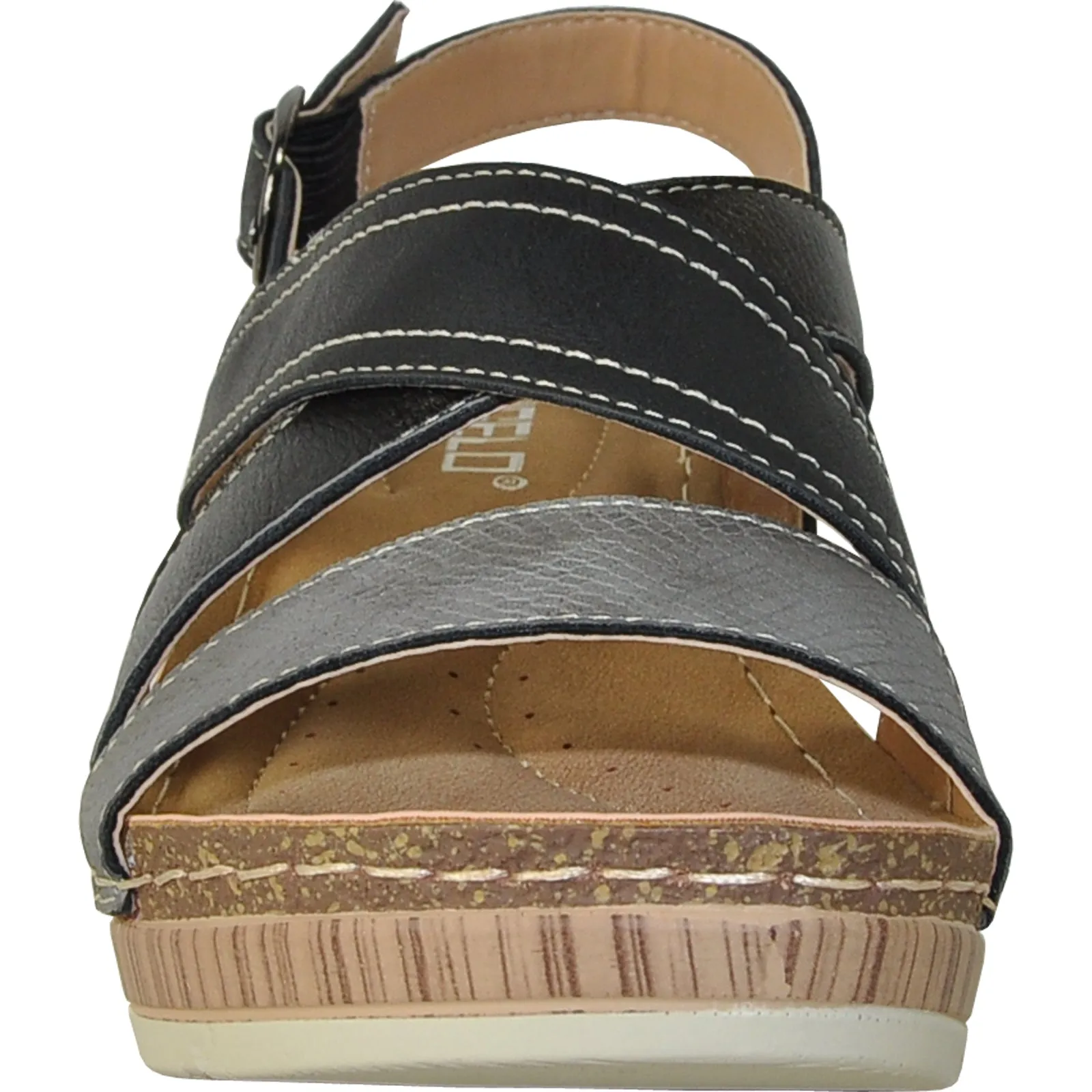 VANGELO Women Sandal REESE Wedge Sandal Black