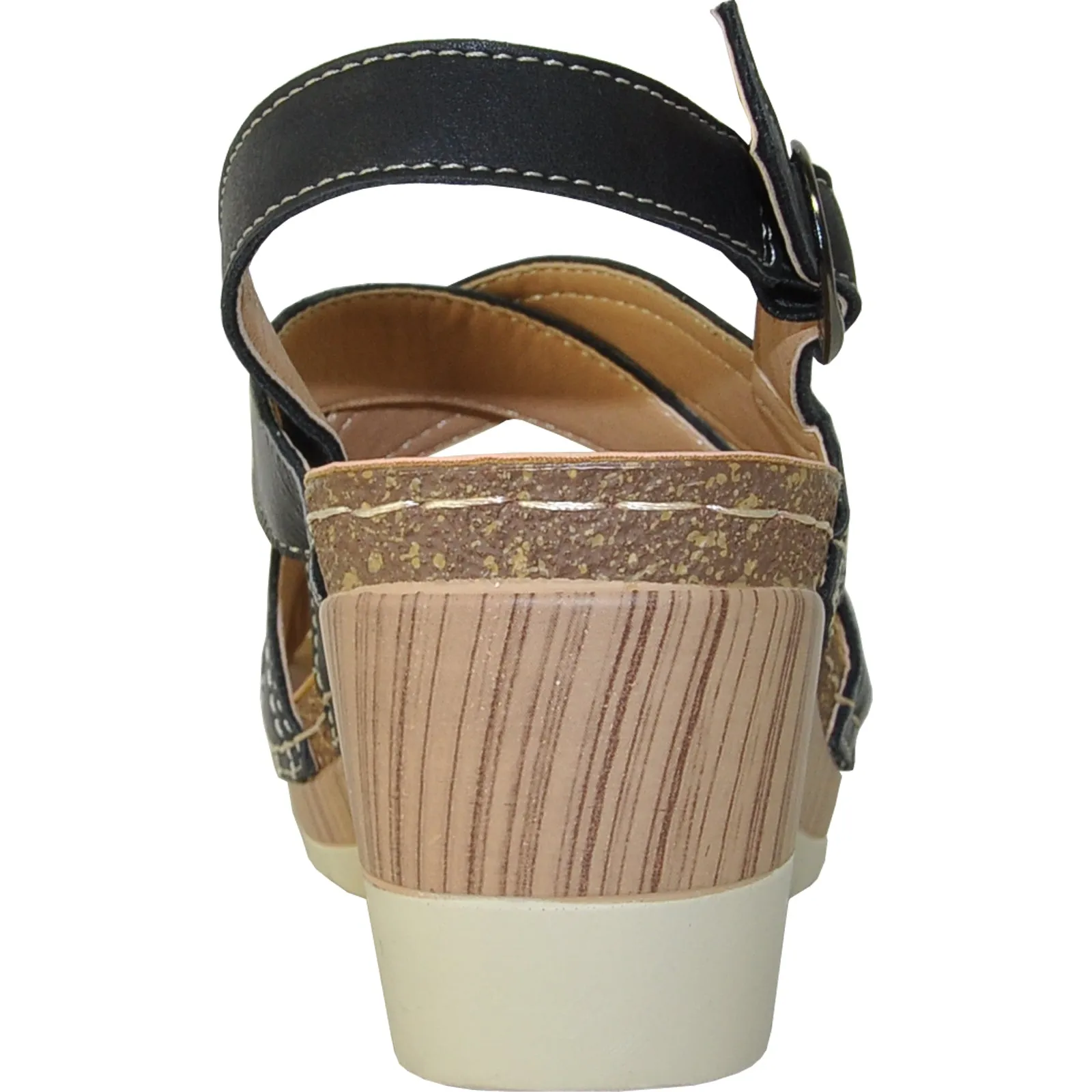 VANGELO Women Sandal REESE Wedge Sandal Black