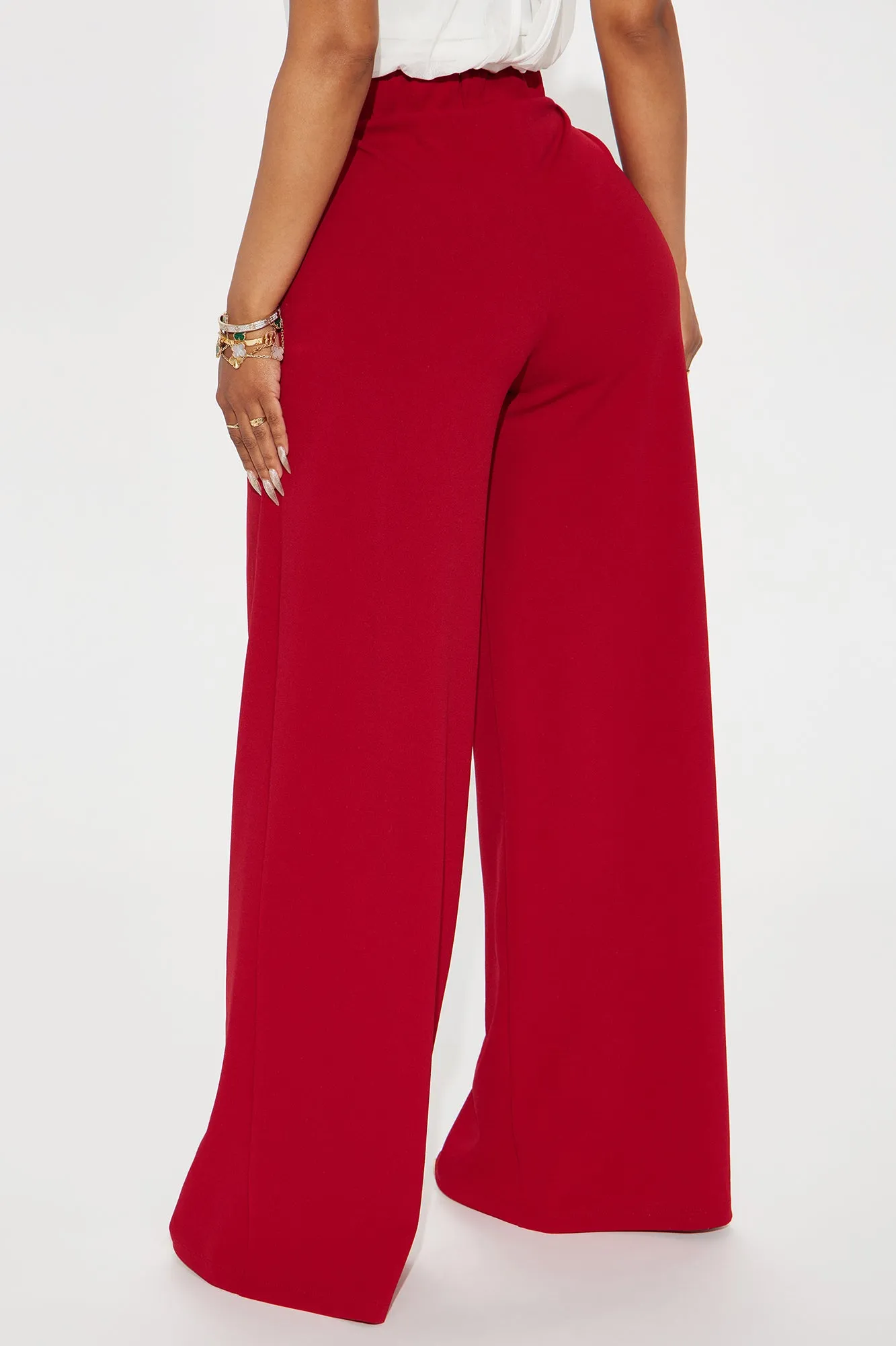 What Matters Most Wide Leg Trouser - Red